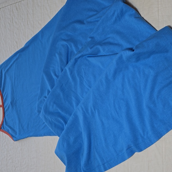 Threads 4 Thought Blue Maxi Dress with Rust Orange Trim - Picture 4 of 16